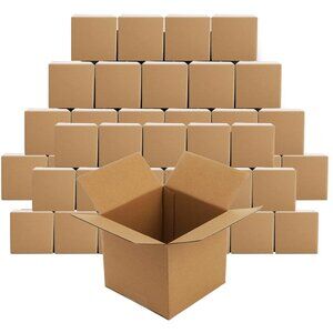 Shipping Boxes, 30 Pack (5x5x5 Inches) Corrugated Cardboard